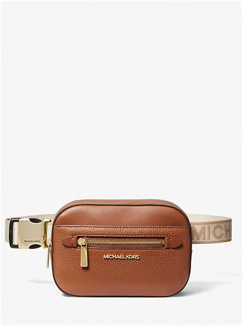 michael kors jet set small pebbled leather belt bag|michael kors vanilla jet set.